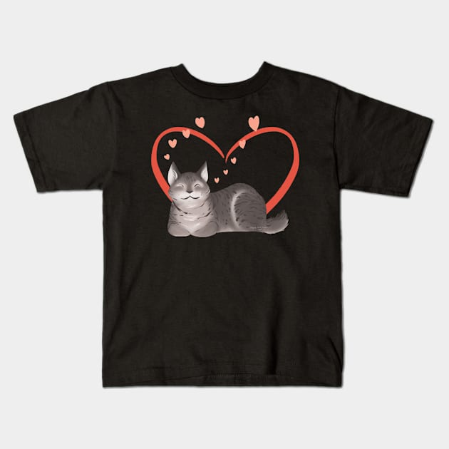 Loving cat Kids T-Shirt by iambirgitte